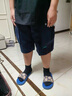小豬托尼工裝大口袋短褲胖男童褲子輕薄夏季青少年戶外加肥加大夏 撞色大貼袋短褲藏青 180 合適170-175身高，150-170斤 曬單實(shí)拍圖