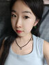 伊燦黑色水晶項鏈女輕奢小眾高級感貓咪吊墜鎖骨鏈女氣質(zhì)時(shí)尚個(gè)性頸鏈 黑色水晶小貓咪項鏈 曬單實(shí)拍圖