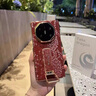 韻絢【龍鱗紋-頭層牛皮】適用華為matex6手機殼真皮全包防摔保護套X6典藏版智能視窗腕帶支架高端新款 【龍鱗黑】智能全包-腕帶支架 華為MateX6 曬單實拍圖