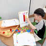 新彩匯德國(guó)拼圖3-6歲磁性大本七巧板幾何積木寶寶幼兒園益智力玩具男女 120片磁力積木（送畫筆+磁力板+參考書） 曬單實(shí)拍圖
