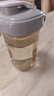 HEGEN海格恩學(xué)飲杯1歲以上240ml兒童PPSU多功能嘬口杯廣口直飲喝水杯藍(lán) 曬單實(shí)拍圖