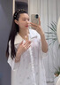 絲可蕊睡衣女夏季2025年新款冰絲性感薄款寬松襯衫短裙短褲套裝家居服 【蝶戀光影】白色 襯衣裙+短褲 M 80-100斤 曬單實(shí)拍圖