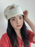 LZJV月子帽產(chǎn)婦春秋四季針織堆堆帽百搭顯臉小包頭護耳護頭月子帽 月子帽米白色一頂 曬單實拍圖