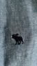 ABERCROMBIE & FITCH【李現(xiàn)同款】男裝25春夏新款經典小麋鹿亞麻混紡襯衫KI125-5085 藍色 M (180/100A) 曬單實拍圖