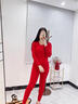 保暖內衣女加絨加厚打底衫AB面秋衣秋褲發(fā)熱秋冬無(wú)痕美體套裝 中國紅【AB面】圓領(lǐng) XL 建議100-120斤 曬單實(shí)拍圖