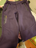 JACK WOKEKNSN狼爪云大碼沖鋒褲男女秋冬季加絨防寒褲子戶(hù)外運動(dòng)登山滑雪戰術(shù)褲 紫色女 M 曬單實(shí)拍圖