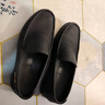 蜘蛛王商務(wù)休閑鞋子簡約套腳男鞋輕便舒適一腳蹬皮鞋男 36205 黑色 43  曬單實(shí)拍圖