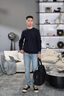 TOMMY HILFIGER25新款秋冬男裝雙面布經(jīng)典小繡標(biāo)休閑通勤純色圓領(lǐng)衛(wèi)衣42125 藏青色DW5 M （推薦：135-150斤） 曬單實(shí)拍圖