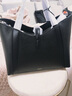 芙拉（FURLA）[秋冬新品]GOCCIA牛皮小號經(jīng)典女士上班通勤托特包手提包斜挎包 黑色 曬單實拍圖