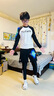 TOSWIM拓勝男士泳褲泳衣長(cháng)款溫泉套裝防尷尬雙層沖浪服男 幻彩電掣3XL 曬單實(shí)拍圖