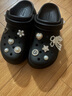 卡駱馳（crocs）小鯨魚檀健次同款洞洞鞋女鞋涼鞋拖鞋厚底涼拖 206302-001 W6 曬單實(shí)拍圖