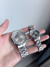 歐利時(shí)（OLEVS）瑞士認證品牌情侶手表一對全自動(dòng)機械表夜光防水情侶表情人節禮物 銀黑鋼帶/精美禮盒+定制刻字 曬單實(shí)拍圖
