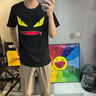 安初夏青少年潮牌小怪獸短袖男夏季刺繡t恤搭配網(wǎng)紅牛仔褲帥氣一整套 【刺繡小怪獸黑T恤+黃色拉鏈牛仔褲】 XL 曬單實(shí)拍圖