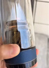 果茲（GUOZI）茶水分離杯雙層高硼硅玻璃杯辦公家用水杯男泡茶杯子380ml藍(lán)色 曬單實(shí)拍圖