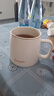 CLITON陶瓷馬克杯大容量帶勺蓋咖啡杯牛奶杯早餐杯辦公杯茶杯白色350ml 曬單實拍圖
