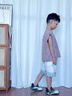 WVD國際品牌男童夏季無(wú)袖套裝2025新款潮流帥氣童裝兒童夏裝男孩大童夏款 粉色 120 cm 曬單實(shí)拍圖