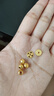 中銀鑫行黃金吊墜足金999五帝幣手鏈轉(zhuǎn)運(yùn)珠金錢(qián)幣DIY編繩手串手繩 雍正通寶（克重多退少補(bǔ)） 約0.5g 曬單實(shí)拍圖