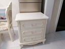 浪漫壹嘉歐式五斗柜臥室白色四斗櫥法式客廳抽屜柜收納儲物柜烤漆雕花奢華 板木結合【三斗柜】描金 曬單實(shí)拍圖