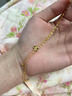 中國(guó)黃金（CHINA GOLD）黃金手鏈足金四葉草鑲嵌金手鏈女送媽媽老婆女友七夕情人節(jié)禮物 四葉草托帕石雙層手鏈+摯愛(ài)玫瑰禮盒 曬單實(shí)拍圖