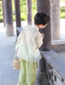 耀王兒童漢服春秋女童套裝男童長(cháng)袖新中式演出服寶寶中國風(fēng)唐裝STX03 綠色男女同款 120 曬單實(shí)拍圖
