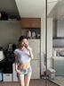 栢啟歆辣妹牛仔超短褲女新款夏季外穿熱褲性感緊身顯瘦腿長(zhǎng)緊身a字短褲 低腰牛仔超短褲 S （95-105斤） 曬單實(shí)拍圖