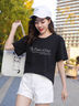 森馬（Semir）短袖T恤女中長款做舊oversize夏2025蝴蝶結(jié)破洞衣服109325100036 曬單實(shí)拍圖