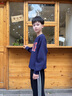 蓋璞【大小童同款】男女童2025秋季新款logo抓絨衛(wèi)衣兒童裝829305 海軍藍(lán) 150 /72(12-13歲) 曬單實(shí)拍圖