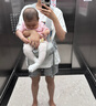 愛貝迪拉腰凳嬰兒背帶前抱式抱娃神器減震四季通用兒童嬰兒背帶多功能出行 【升級旋鈕款】松霧灰-禮盒裝 曬單實拍圖