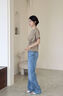 Calvin KleinJeans【復(fù)刻90系列】25春夏女士ck淺色復(fù)古直筒牛仔褲47B908G W99-牛仔淺藍(lán) 27 曬單實拍圖
