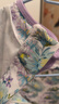 ASK JUNIOR兒童泳衣女童連體泳衣25夏季輕薄舒適透氣撞色長袖中國風(fēng)旗袍泳衣 紫色 130 曬單實(shí)拍圖