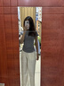 愛麥依休閑褲女白色波點闊腿褲女夏季薄款2025新款冰絲慵懶顯瘦韓版 白色波點長褲【有口袋】 M 80-100斤 曬單實拍圖