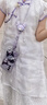 羅蒙女童新中式漢服夏款兒童短袖旗袍國風女孩古裝畢業(yè)演出服 紫色140 曬單實拍圖