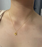 中國(guó)黃金（CHINA GOLD）小貓咪黃金項(xiàng)鏈女款足金可愛(ài)小貓吊墜情人節(jié)生日禮物送女友老婆 貓咪吊墜【配S925鏈】約0.3g 曬單實(shí)拍圖