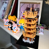 明樓黃鶴樓燈光擺件微顆粒積木兒童創(chuàng)意拼裝建筑玩具益智禮物 66013黃鶴樓【小號】 曬單實(shí)拍圖