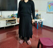 TKSY羊毛衫女2025春秋冬季短款薄寬松針織上衣雞心領(lǐng)羊絨打底毛衣 黑色 XL 【建議120-130斤】 曬單實(shí)拍圖
