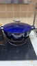琺寶（staub）法國琺瑯鑄鐵鍋平底雙耳煲湯鍋燉鍋火鍋烹飪鍋具電磁爐通用 魚把手海鮮鍋深藍(lán)色 28cm 曬單實(shí)拍圖