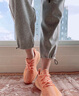 阿迪達(dá)斯yeezy350全透火山橙椰子夏日透氣男女休閑鞋GW2870  42 曬單實(shí)拍圖