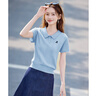 尚靜短袖針織衫女夏季新款女裝溫柔甜美POLO領(lǐng)小個子減齡體恤上衣女 曬單實拍圖