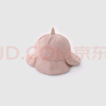 巴厘小豬寶寶漁夫帽夏季男寶遮陽帽女寶防曬帽花瓣帽檐太陽帽薄款嬰兒帽子 豆沙粉 49cm 曬單實拍圖