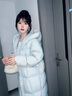 DRPR品牌女裝新品羽絨服女白鴨絨2025冬季新款氣質(zhì)寬松外套保暖長款 天空藍 S 曬單實拍圖