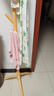 喻品實(shí)木衣帽架衣架落地掛衣架客廳陽(yáng)臺(tái)臥室衣服架MJ68三角腿原木色 曬單實(shí)拍圖