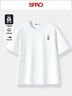 SPAO100%純棉短袖T恤男女2025夏季新款舒適親膚上衣SPDX25SD01XY 黑/象牙熊-貼布繡 2XL 曬單實拍圖