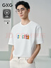 GXG男裝 圓領(lǐng)T恤卡通圖案印花上衣涼感短袖針織 2025夏季新品 白色 XL 曬單實(shí)拍圖