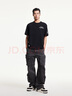 杰克·瓊斯（JACK&JONES）男裝新款潮百搭時(shí)尚純色多口袋膝蓋壓褶寬松休閑褲男款225114033 E44黑砂色 常規 33 180 曬單實(shí)拍圖