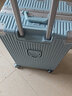 雷恩保羅行李箱鋁框拉桿箱加厚結(jié)實(shí)抗摔旅行箱登機(jī)箱大容量學(xué)生密碼箱皮箱 淺藍(lán)【前置掛鉤+杯架+干濕分離】 26英寸 （大學(xué)生推薦） 曬單實(shí)拍圖