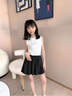 真維斯童裝女童短褲2025新款夏季兒童百褶裙褲夏裝大童外穿防曬短褲 【高彈涼感有打底更放心】黑色 130 【推薦體重45-56斤】 曬單實拍圖