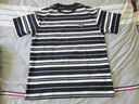 李寧運動(dòng)T恤男子夏季條紋拼色時(shí)尚百搭圓領(lǐng)短袖上衣ATSV515 黑色/月表灰-3 M 曬單實(shí)拍圖