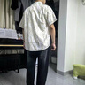 安初夏日系新款短袖襯衫男士夏季休閑套裝高級感搭配痞帥花襯衣三件套潮 短袖襯衫白+短袖+牛仔褲藍【三件 XL 高質(zhì)量 建議120-140斤 曬單實拍圖