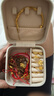 京惠思創(chuàng  )首飾盒收納盒便攜式耳釘耳環(huán)手飾品項鏈戒指小型精致迷你盒子 曬單實(shí)拍圖