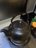 塘墨軒明火黑陶壺2.5升大容量陶瓷燒水壺內(nèi)膽煮茶提梁壺家用養(yǎng)生電陶爐 銀黑佛量提梁壺+陶瓷濾芯 2500ml 曬單實拍圖